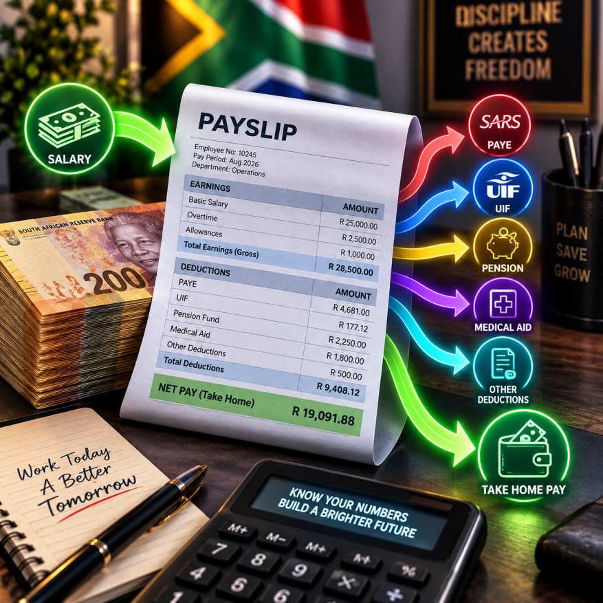 How to Read Your Payslip in South Africa: Salary, PAYE, UIF and Deductions Explained